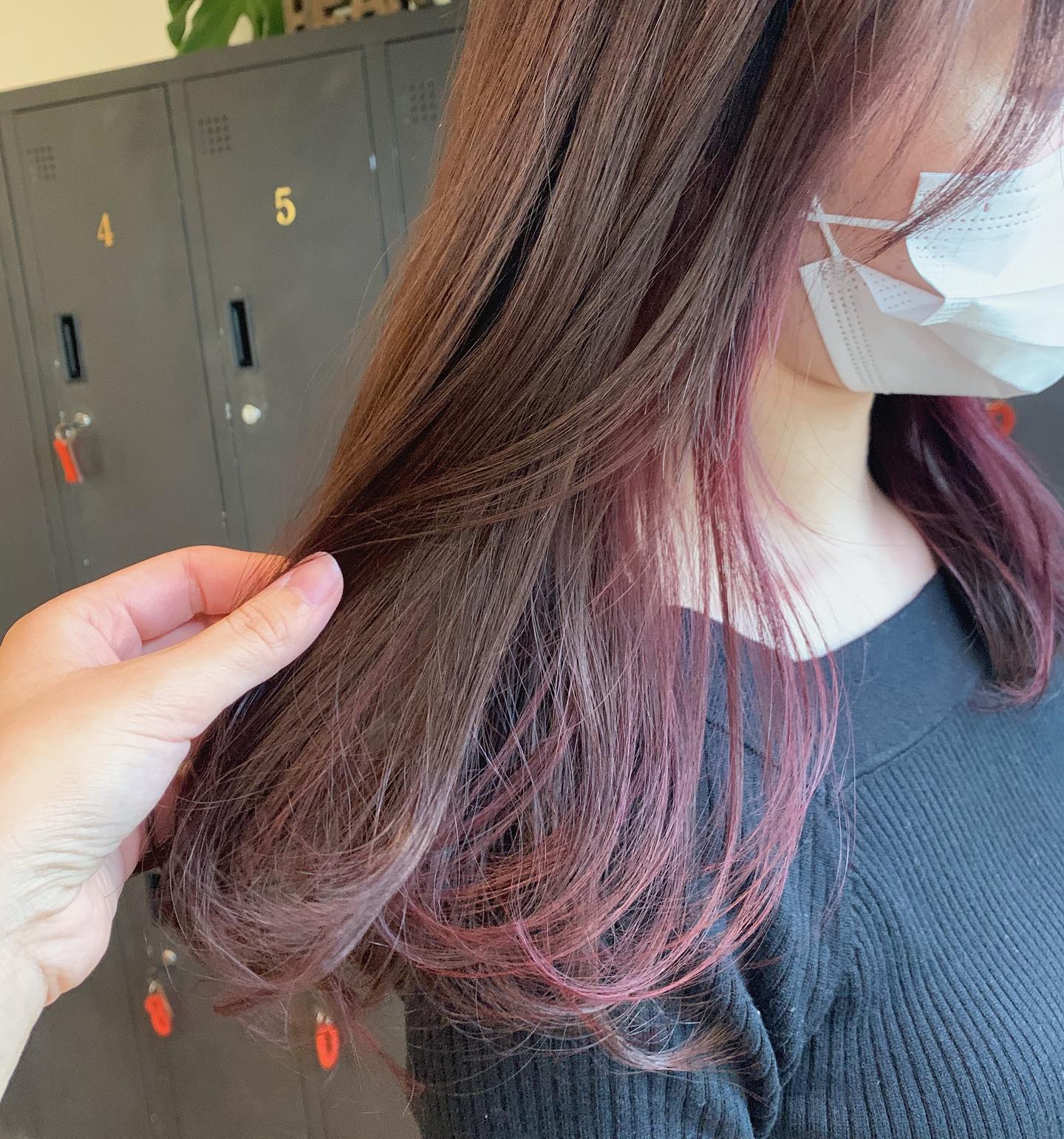 インナーカラー可愛かったですブリーチなしでもピンク系は色味出やすいです 公式 高崎市の美容室hearty ハーティー
